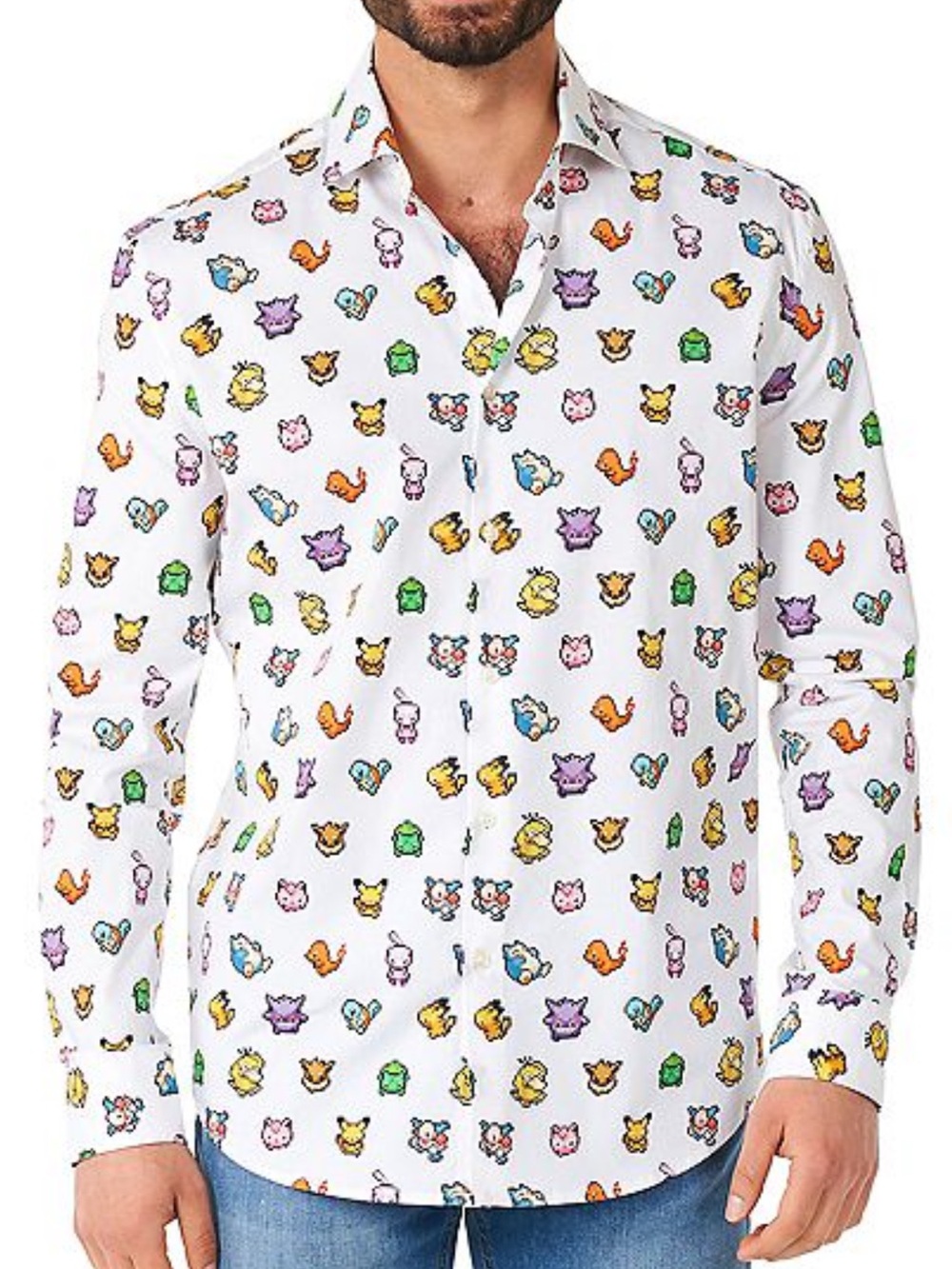 Oppo Suits Button Down Shirt ft. Pokémon Character Print